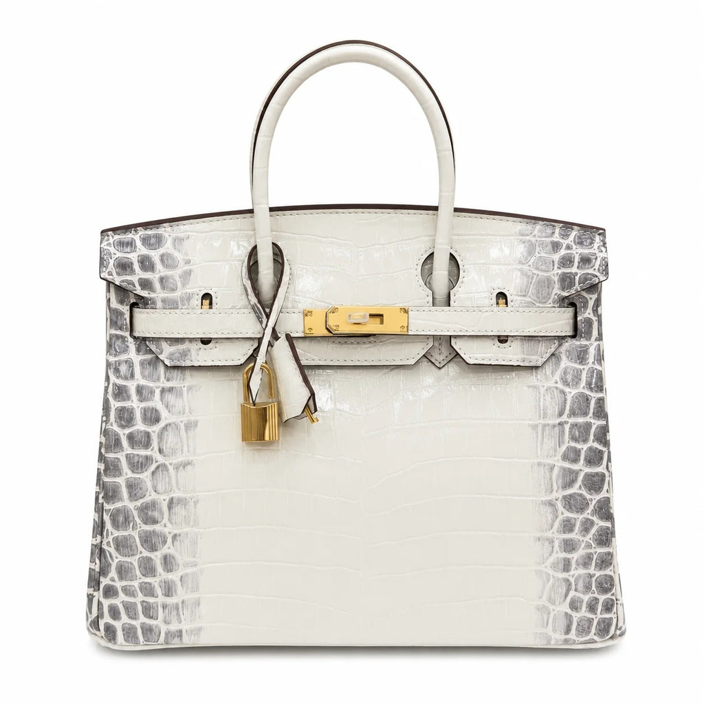 Gradient Croc Embossed Top Handle Handbag