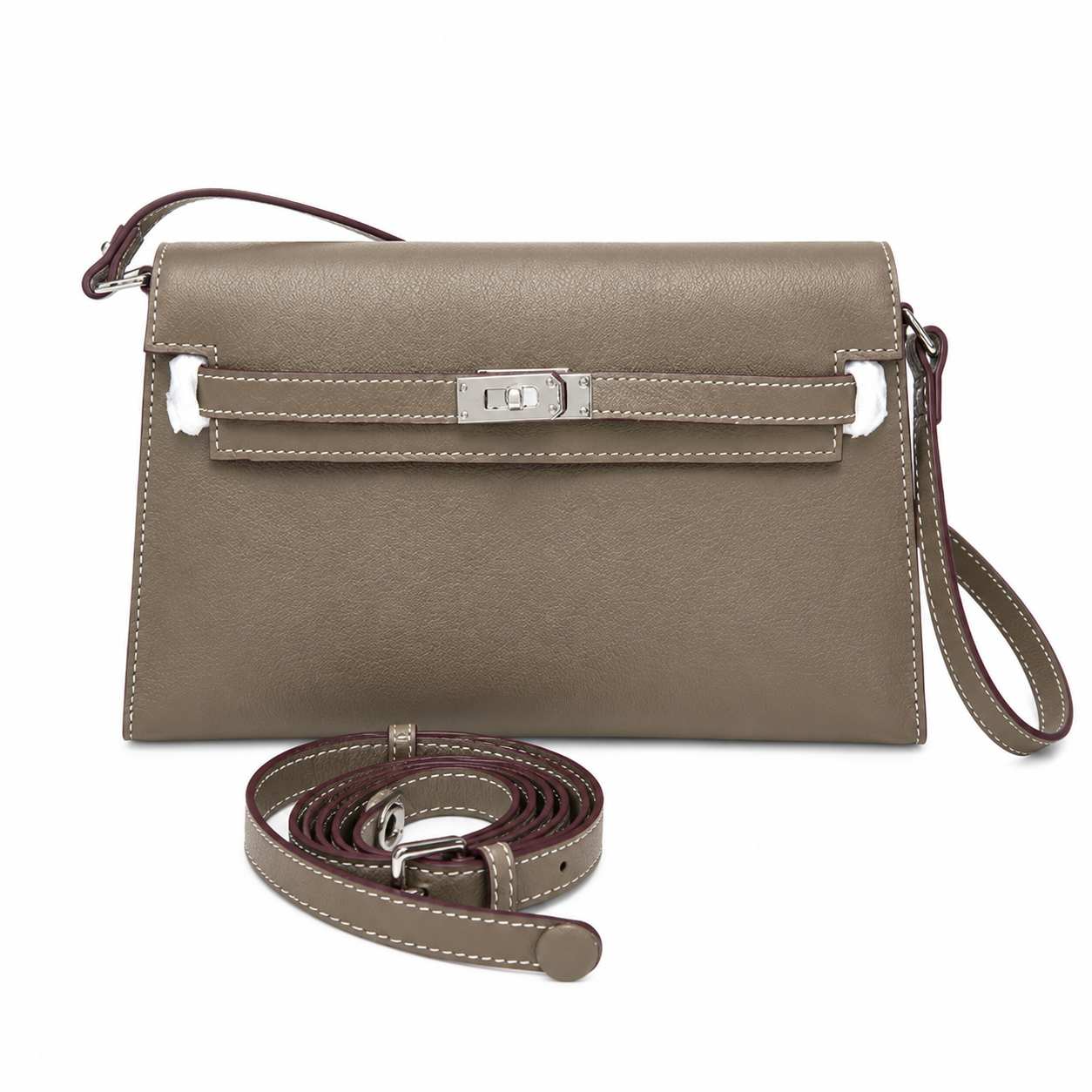 Minimal Cowhide Underarm Shoulder Bag